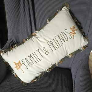 Devi Designs Family & Friends Fall Thansgiving Decorative Throw Pillow